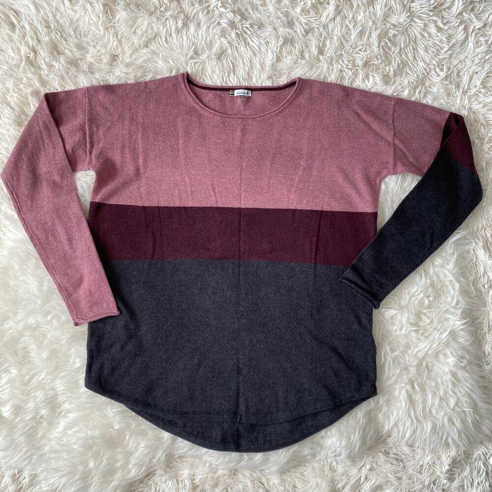 Smartwool Merino Wool Blend Color Block Sweater, … - image 1